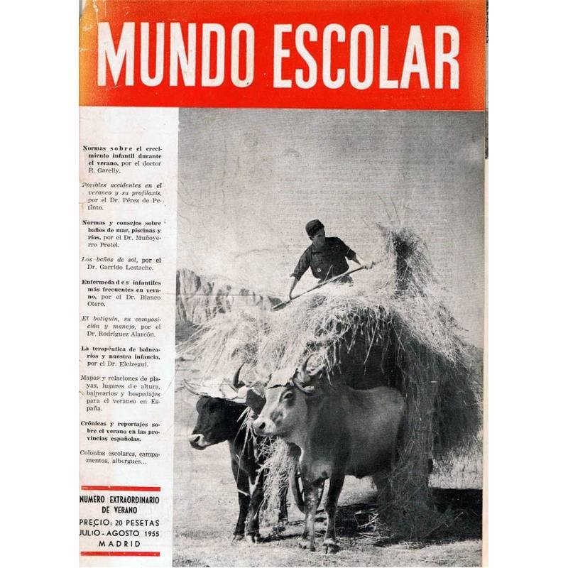 Mundo Escolar. Número Extraordinario de Verano Julio-Agosto 1955