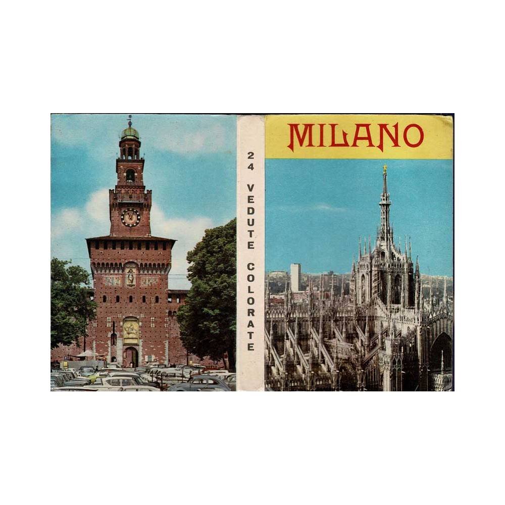 Italia. Milano. 24 vedute colorate. Librito acordeón