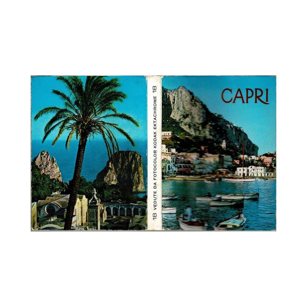 Italia. Capri. 18 vedute fotocolor Kodak Ektachrome. Librito acordeón