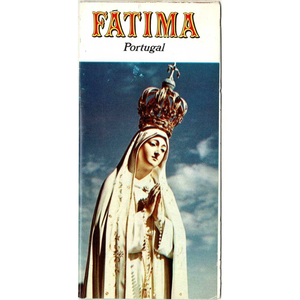Tríptico turístico desplegable Fatima, Portugal + plano