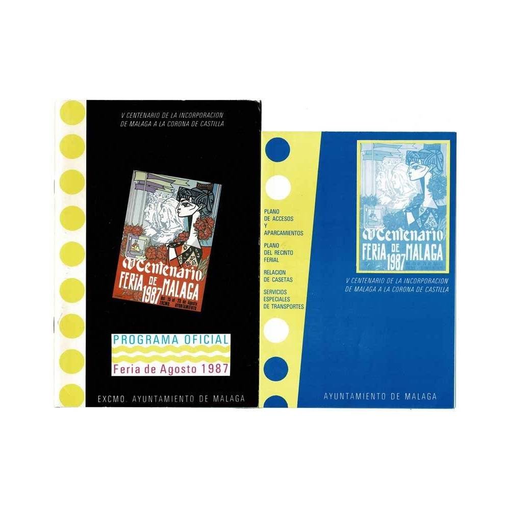Programa oficial Feria de Agosto 1987 Málaga + Plano