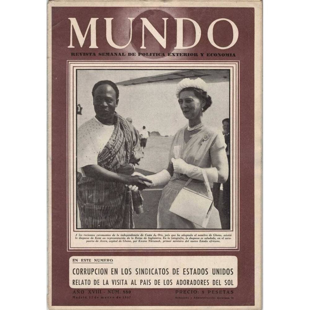 Mundo. Revista semanal de política exterior y economía Nº 880. 17 marzo 1957
