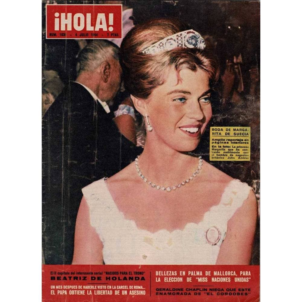 Revista Hola Nº 1036. 4 julio 1964. Geraldine Chaplin. Charlton Heston