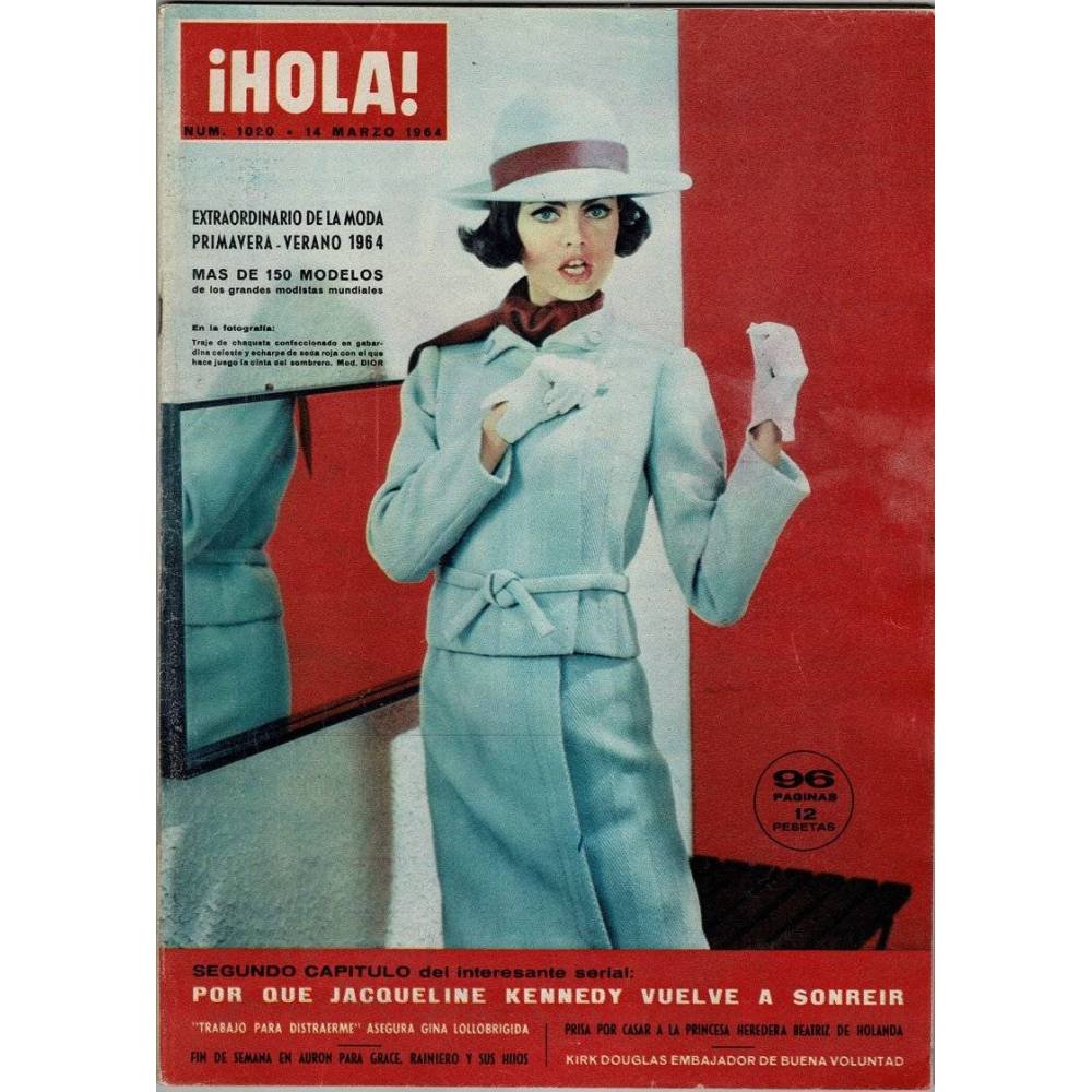 Revista Hola Nº 1020. 14 marzo 1964. Extraordinario moda. Marisol. Kirk Douglas