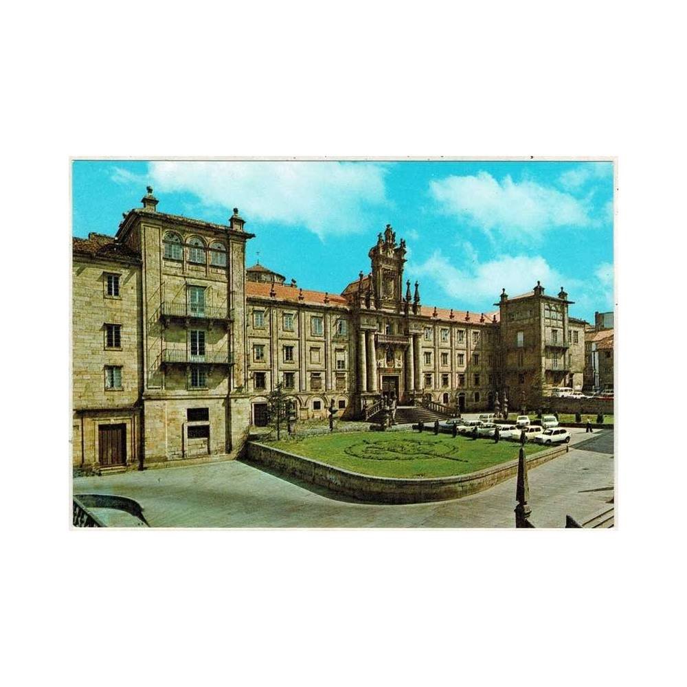 Postal Coruña. Santiago de Compostela. Plaza de la Azabachería. Ex-monasterio benedictino Nº 83