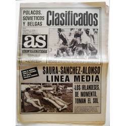 Diario AS. Nº 4530. 23 Junio 1982. Saura, Sánchez, Alonso