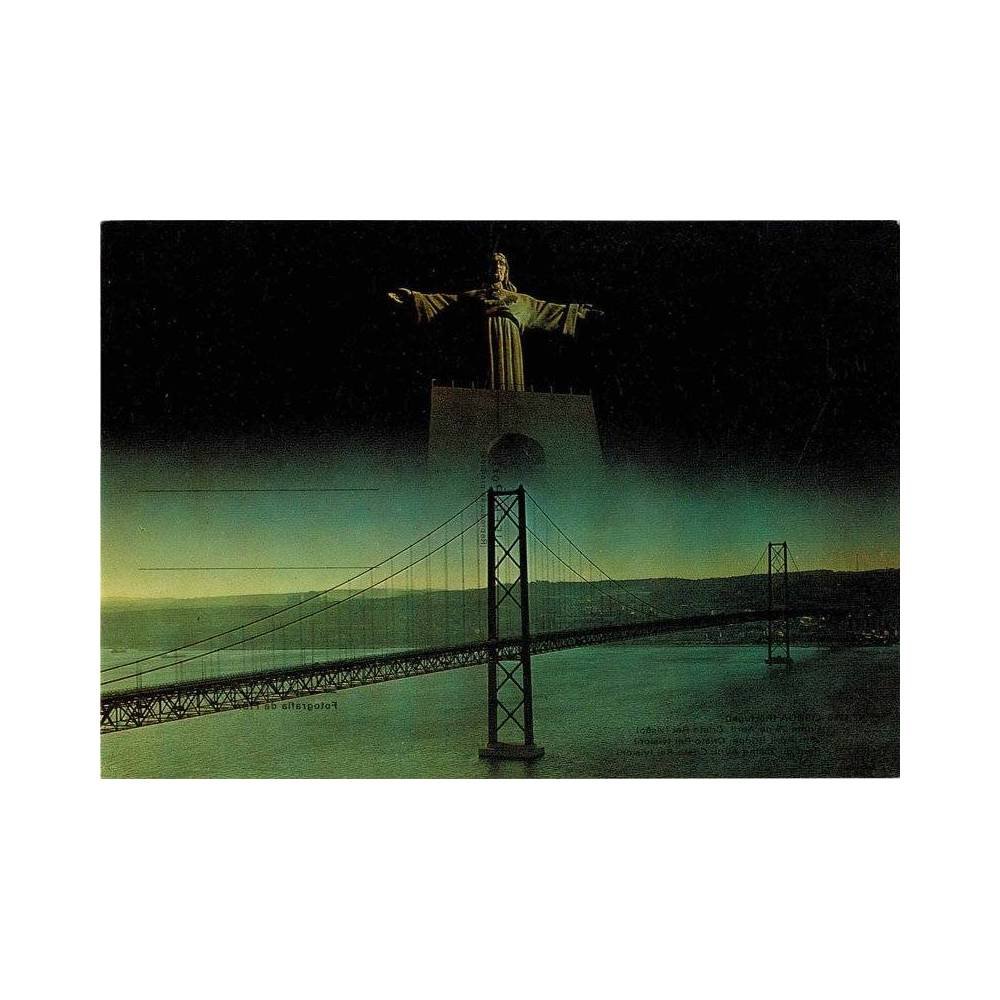 Postal Portugal. Lisboa. Ponte 25 de Abril. Cristo-Rei (visao) Nº 1255
