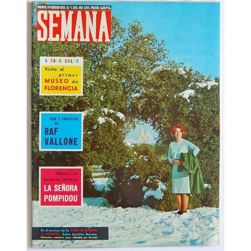 Revista Semana Nº 1200. 19-2-1963. Raf Vallone. Madam Pompidou. Aurora Redondo