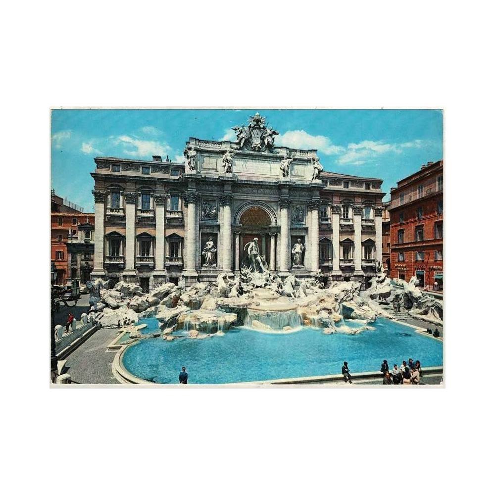 Postal Italia. Roma. Fontana di Trevi Nº 00107. Tamaño doble