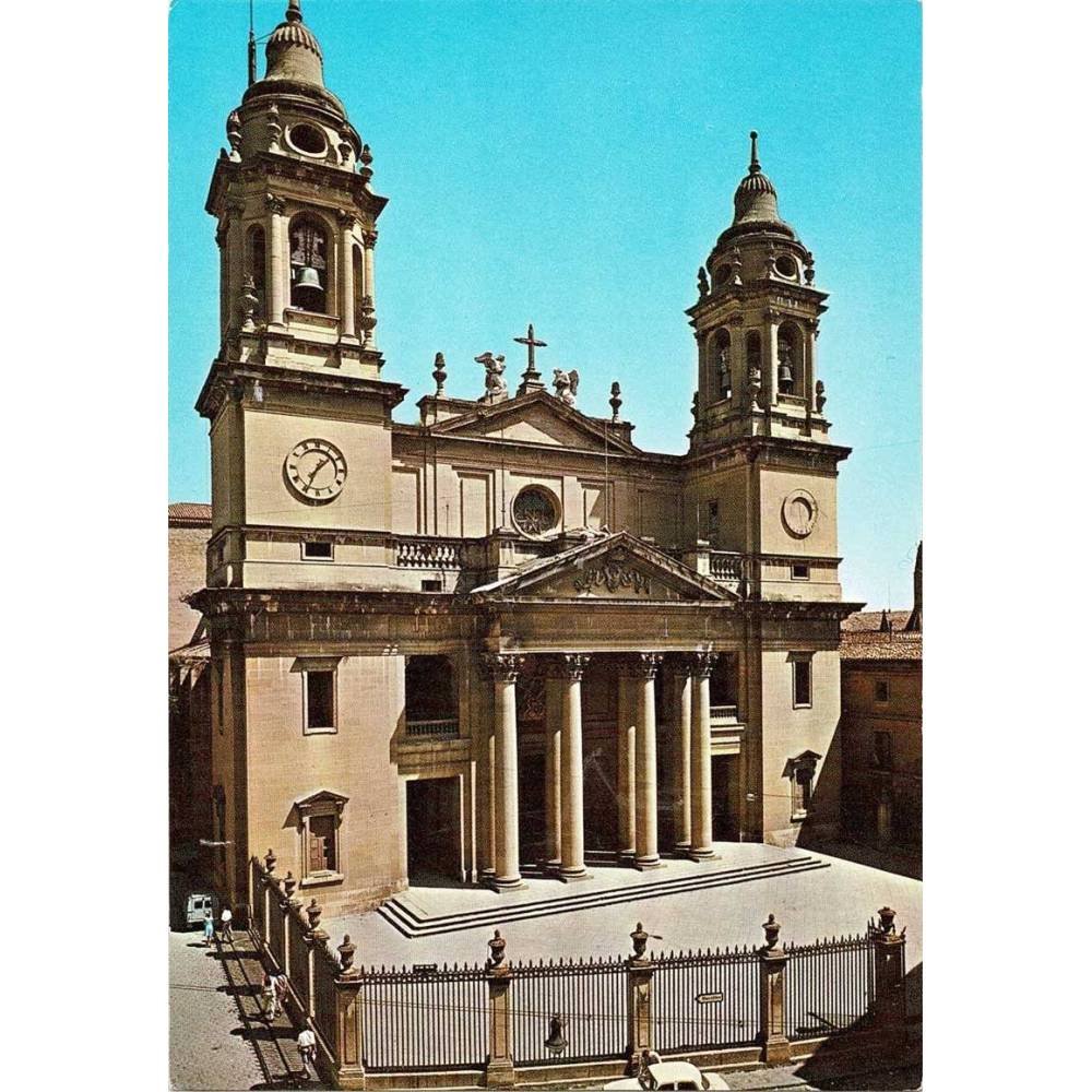 Postal Pamplona. Catedrales de España, Nº 16. Con publicidad Tosinova