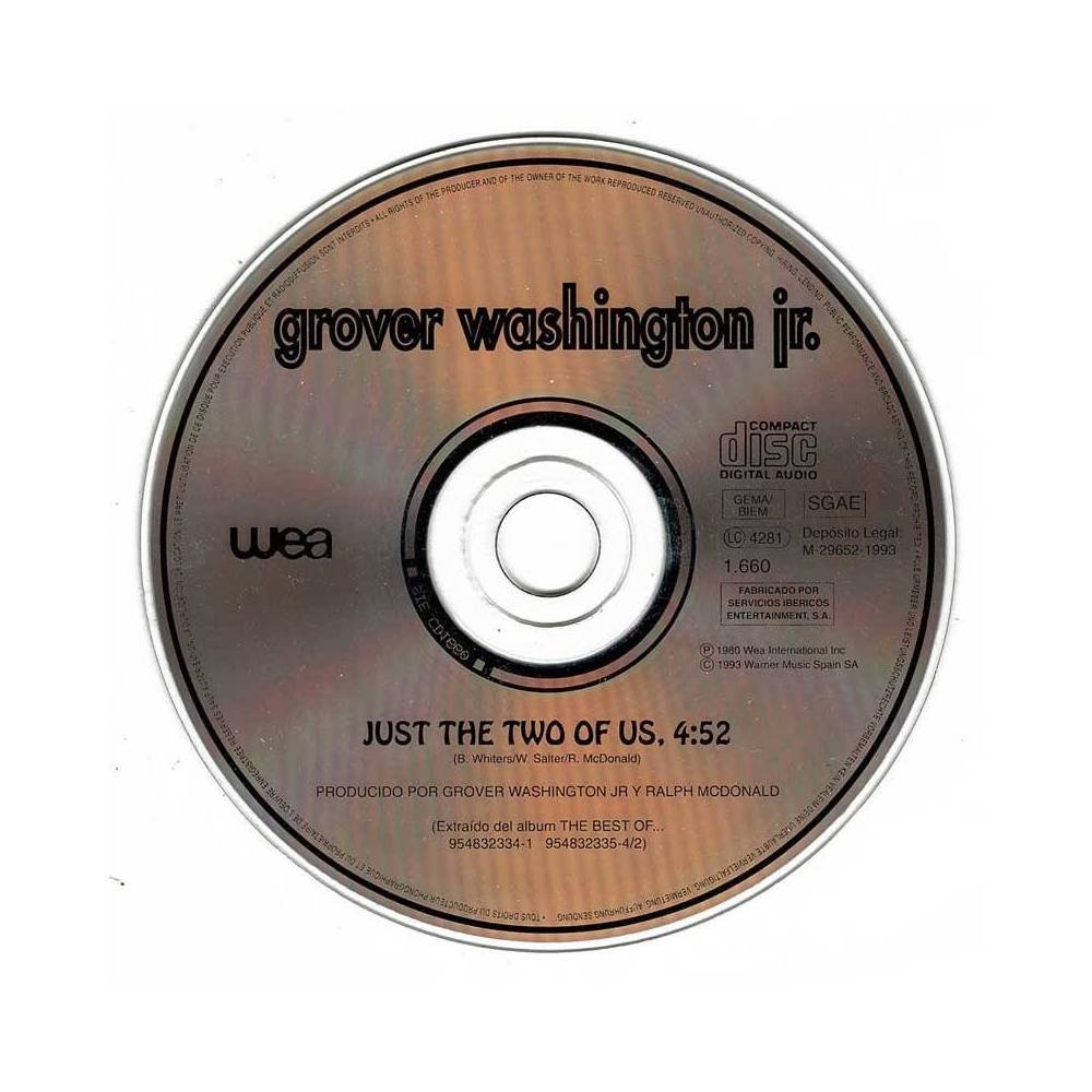 Grover Washington Jr. - Just the Two of Us. CD Single (sólo disco)