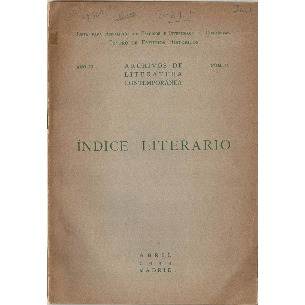 Indice Literario. Año III. Nº IV. Abril 1934. Teatro nuevo