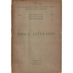 Indice Literario. Año III....