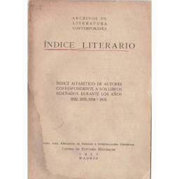 Indice Literario. Indice...