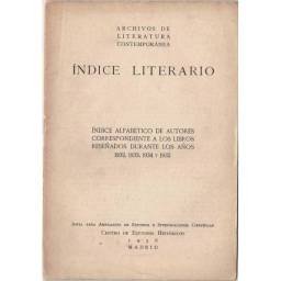 Indice Literario. Indice...