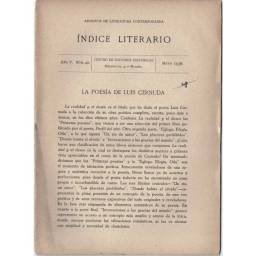 Indice Literario. Año V. Nº...