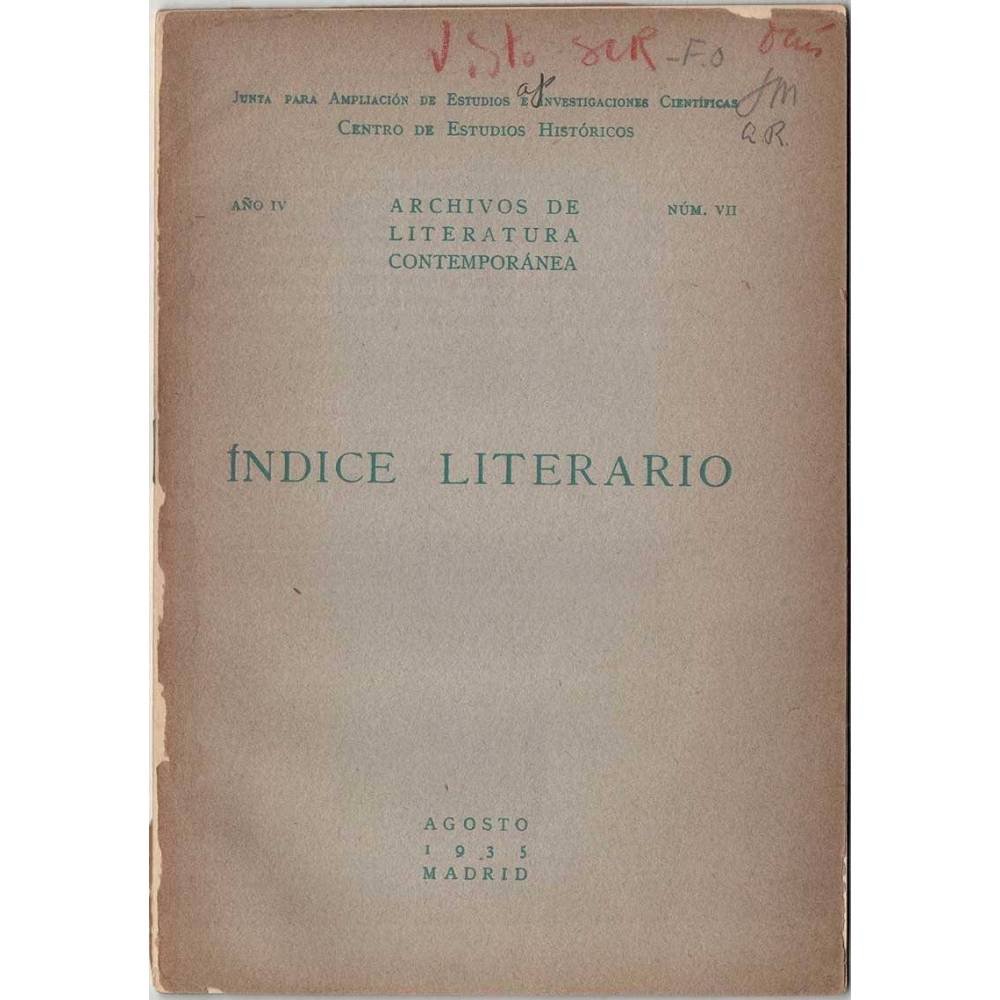 Indice Literario. Año IV. Nº VII. Agosto 1935. Actualidad de la poesía medieval