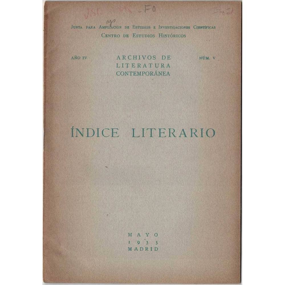 Indice Literario. Año IV. Nº V. Mayo 1935. Nueva poesía