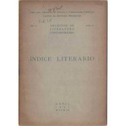 Indice Literario. Año IV....