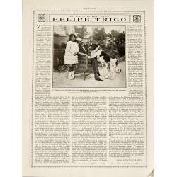 Recorte Revista La Esfera 1916. La vida que pasa. Felipe Trigo