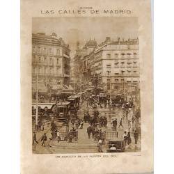 Recorte Revista La Esfera 1916. Las calles de Madrid. Un aspecto de la Puerta del Sol