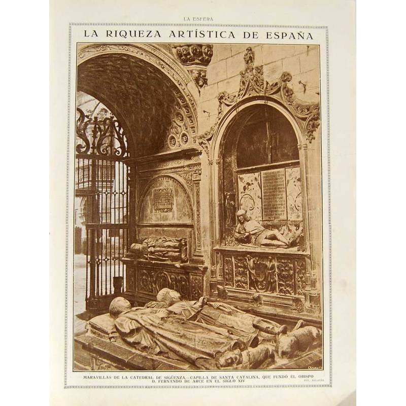 Recorte Revista La Esfera 1916. La Catedral de Sigüenza