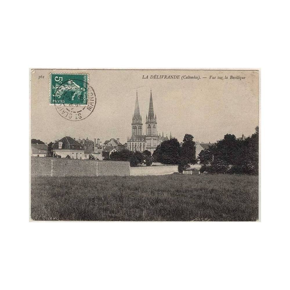 Postal Francia. La Dèlivrande (Calvados). Vue sur la Basilique Nº 361