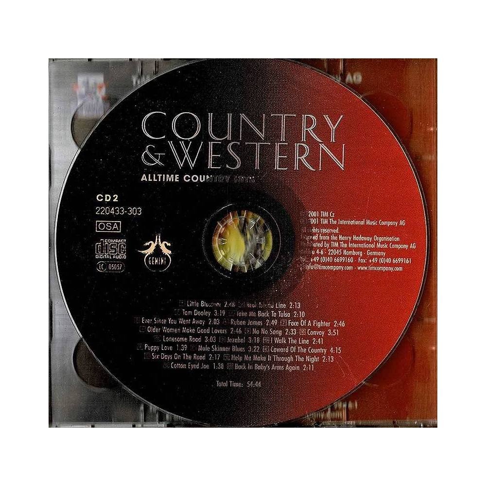 Country & Western (Alltime Country Hits). 2 x CD (falta carátula delantera)