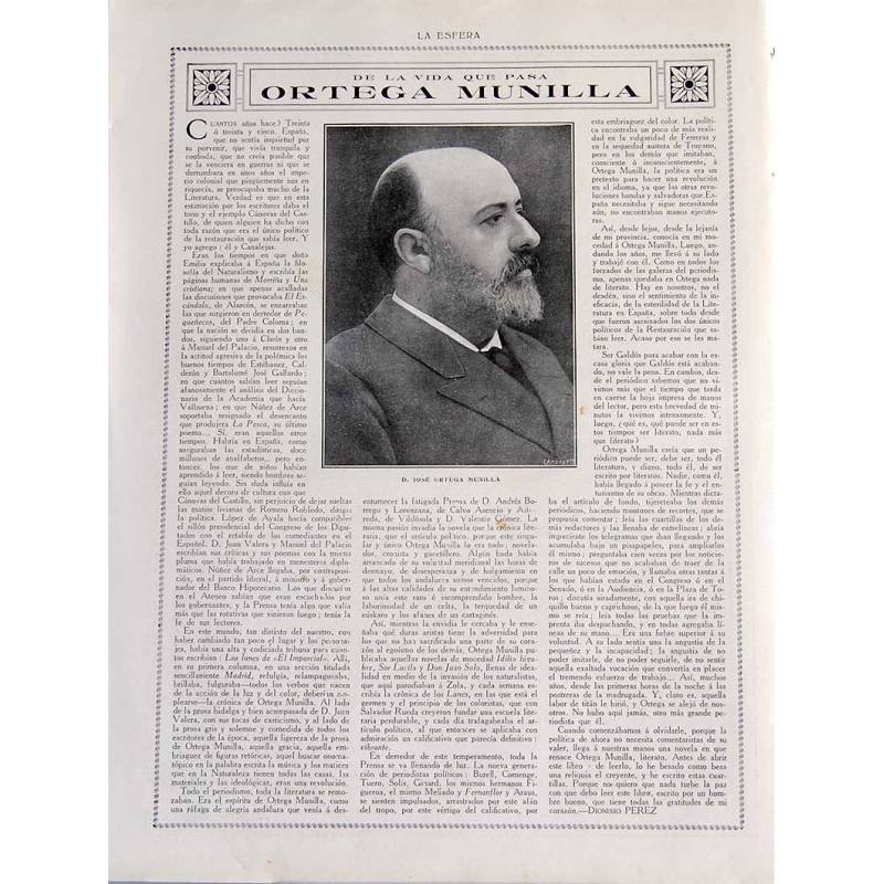 Recorte Revista La Esfera 1916. Ortega Munilla