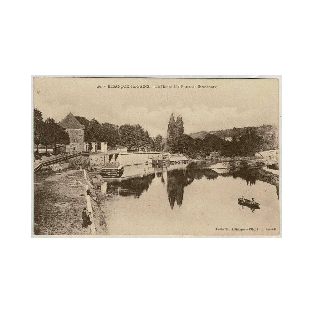 Postal Francia. Besançon-les-Bains. le Doubs à la Porte de Strasbourg Nº 46