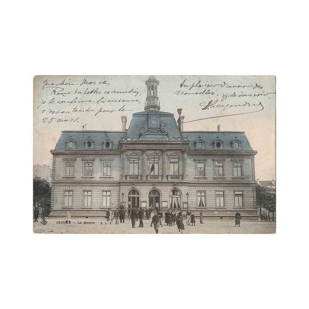 Postal Francia. Hauts de Seine. Clichy. Place de La Mairie