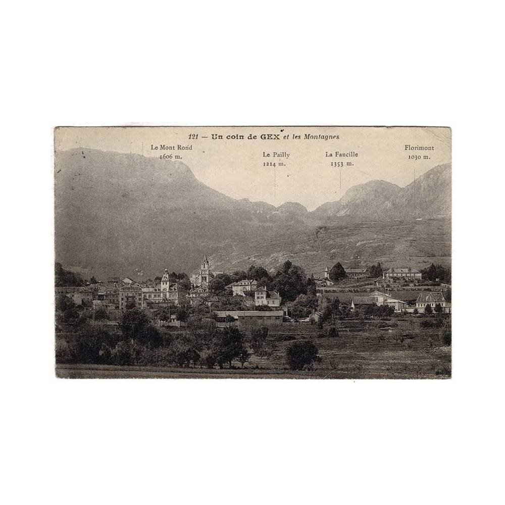 Postal Francia. Un coin de gex et les Montagnes. Nº 121