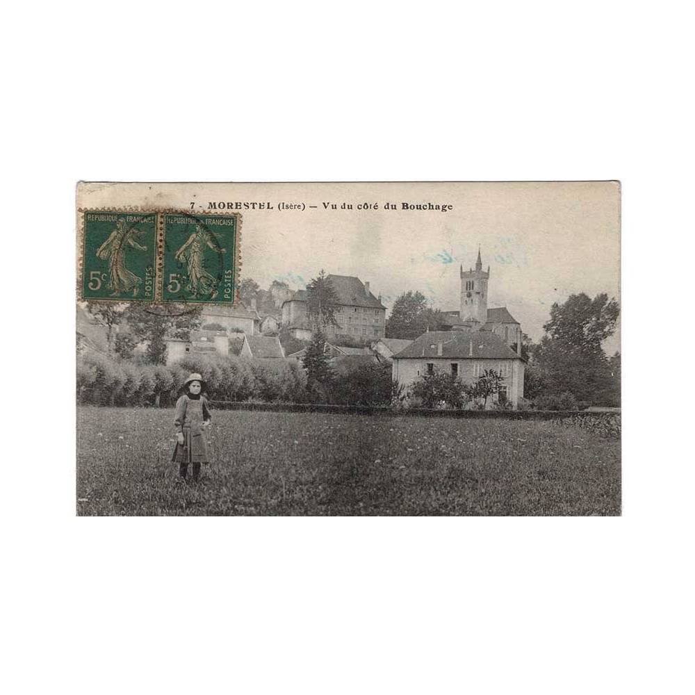 Postal Francia. Morestel (Isère). Vu du côte du Bouchage. Nº 7