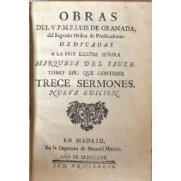 Obras de V.P.M. Fr. Luis de Granada. Tomo XIV. Trece Sermones - Fr. Luis de Granada.