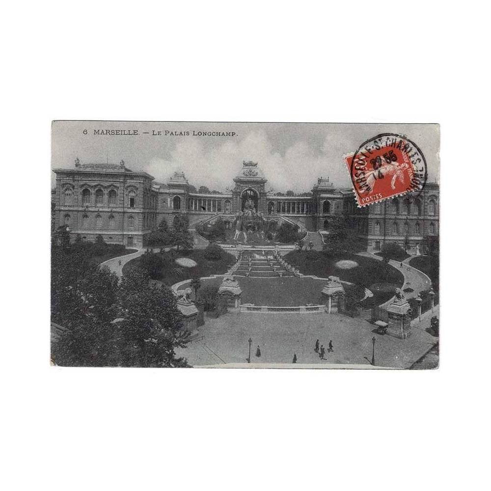 Postal de Francia. Marseille. Le Palais Longchamp Nº 6