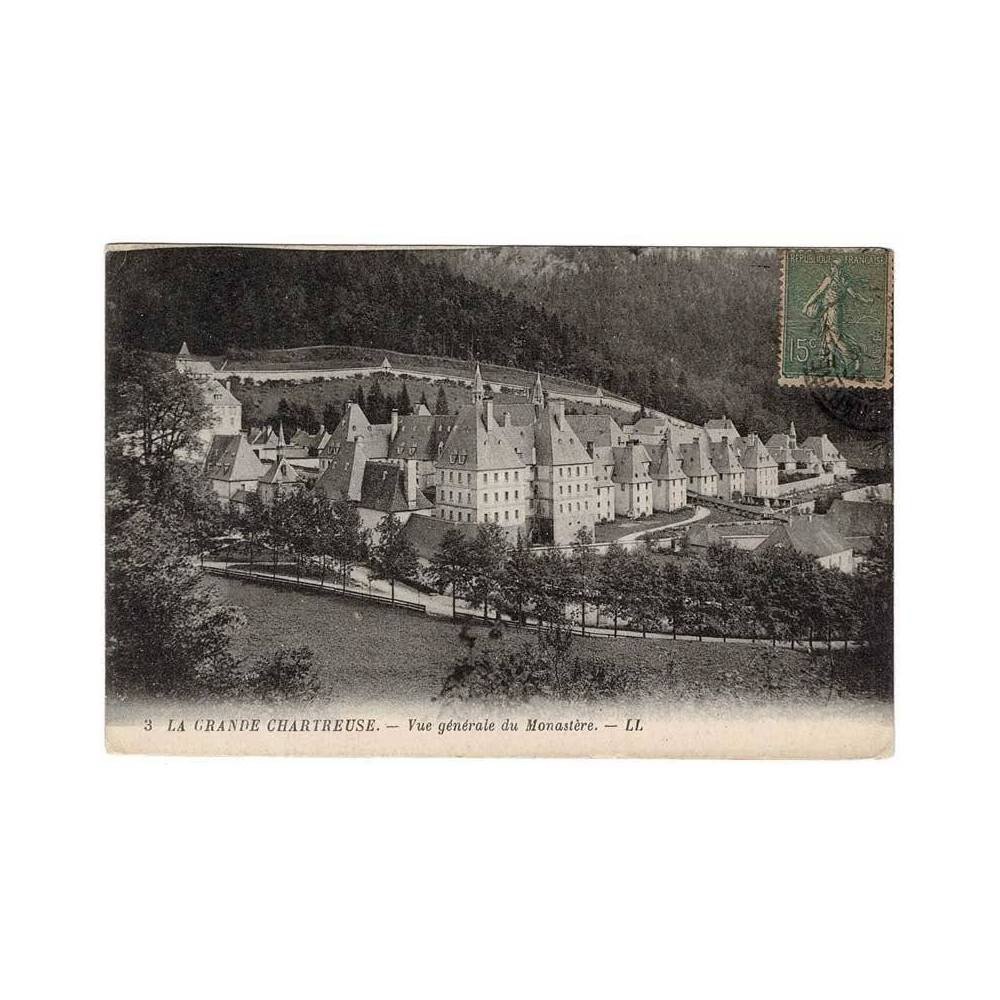 Postal de Francia. La Grande Chartreuse. Vue générale du Monastère Nº 3