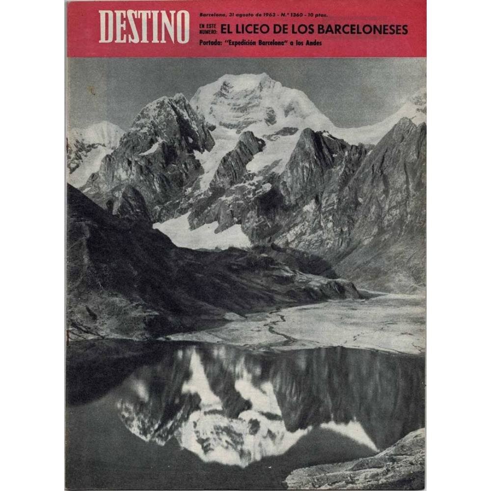 Revista Destino No. 1360. 31 agosto 1963. El Liceo de los barceloneses