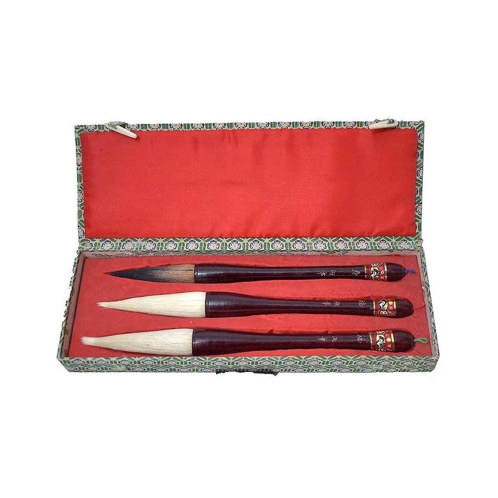 Set de 3 pinceles chinos para caligrafía y pintura