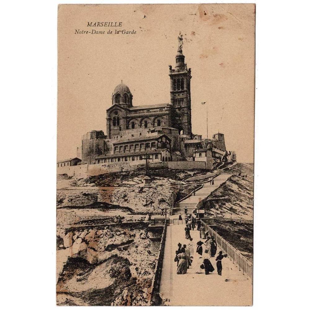 Postal de Francia. Marseille. Notre-Dame de la Garde
