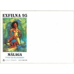 Set Exfilna 95 Málaga. Catálogo de exposición + sobres + hojas bloque