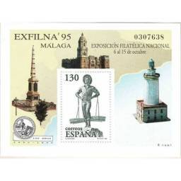 Set Exfilna 95 Málaga. Catálogo de exposición + sobres + hojas bloque