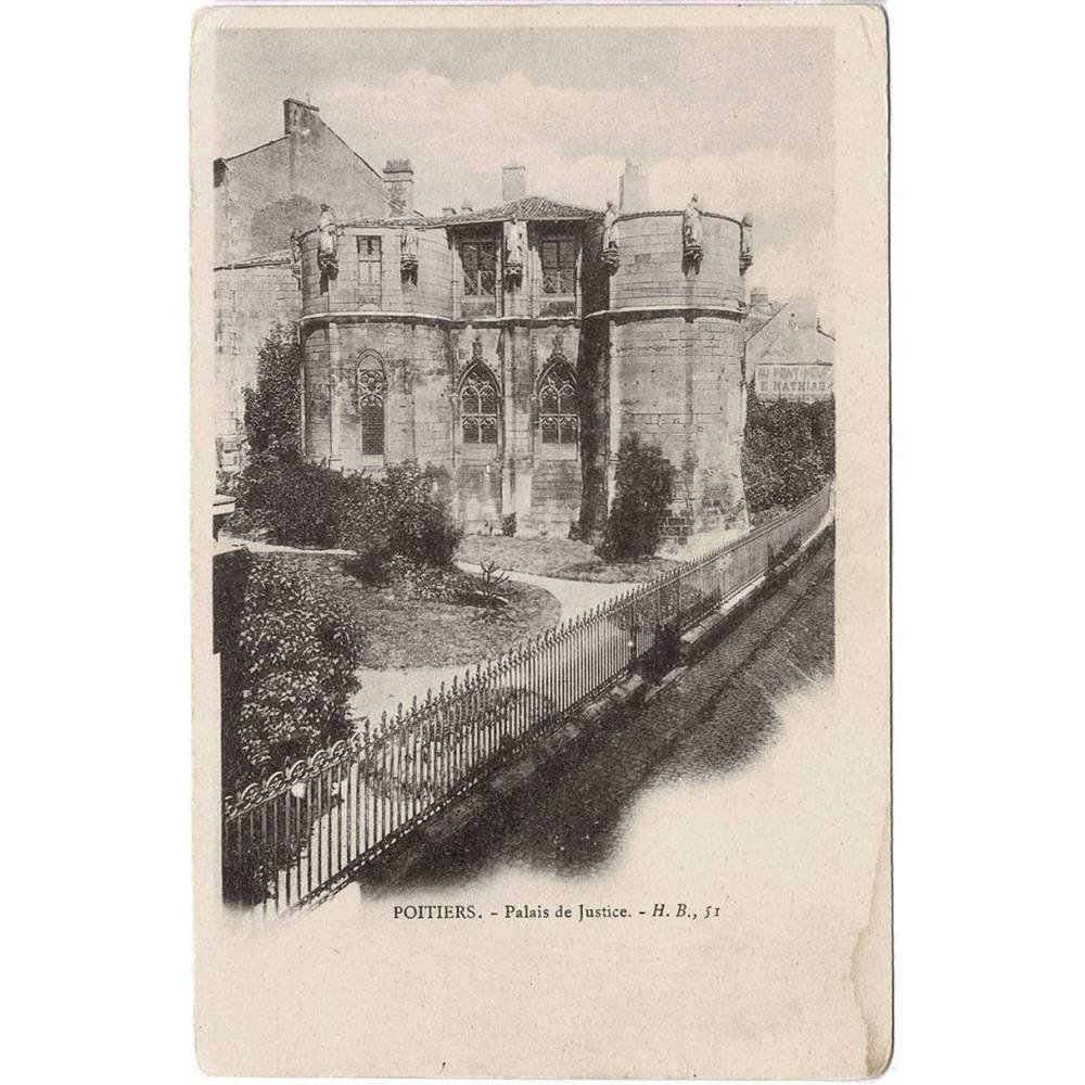 Postal de Francia. Poitiers. Palais de Justice Nº 51