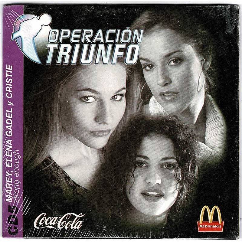 Operación Triunfo. Marey, Elena Gadel y Cristie. CD promo Coca Cola