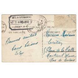 Postal Francia. Luchon. Hotel de Superbagneres No. 131