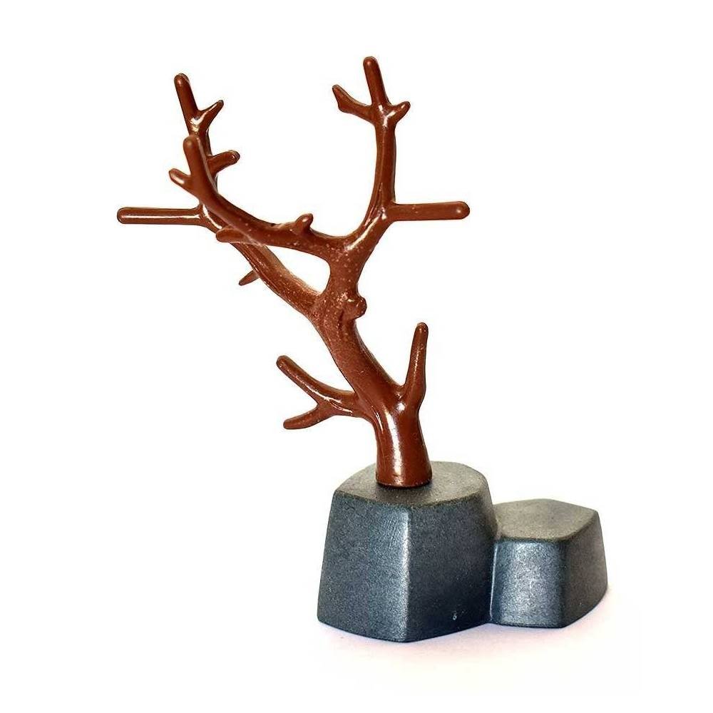 Playmobil. Roca negra con tronco de árbol