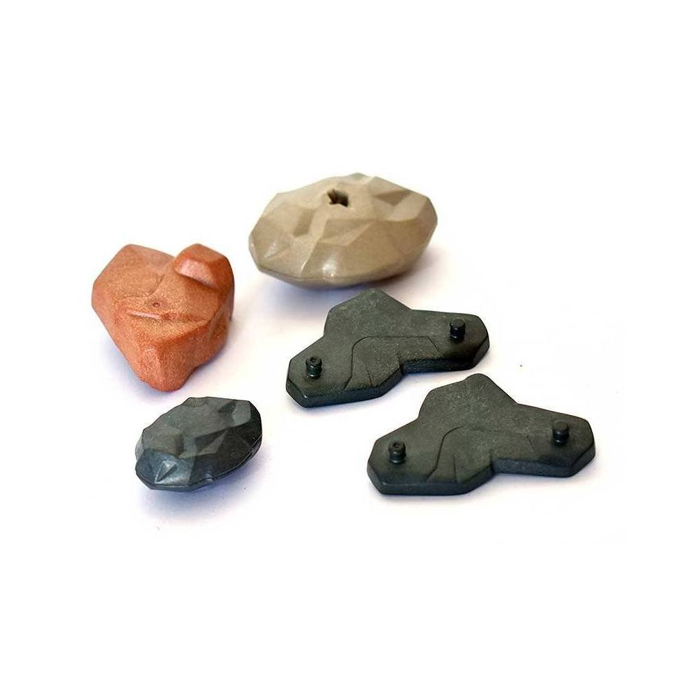 Playmobil. Lote de 3 rocas y 2 conectores de puente