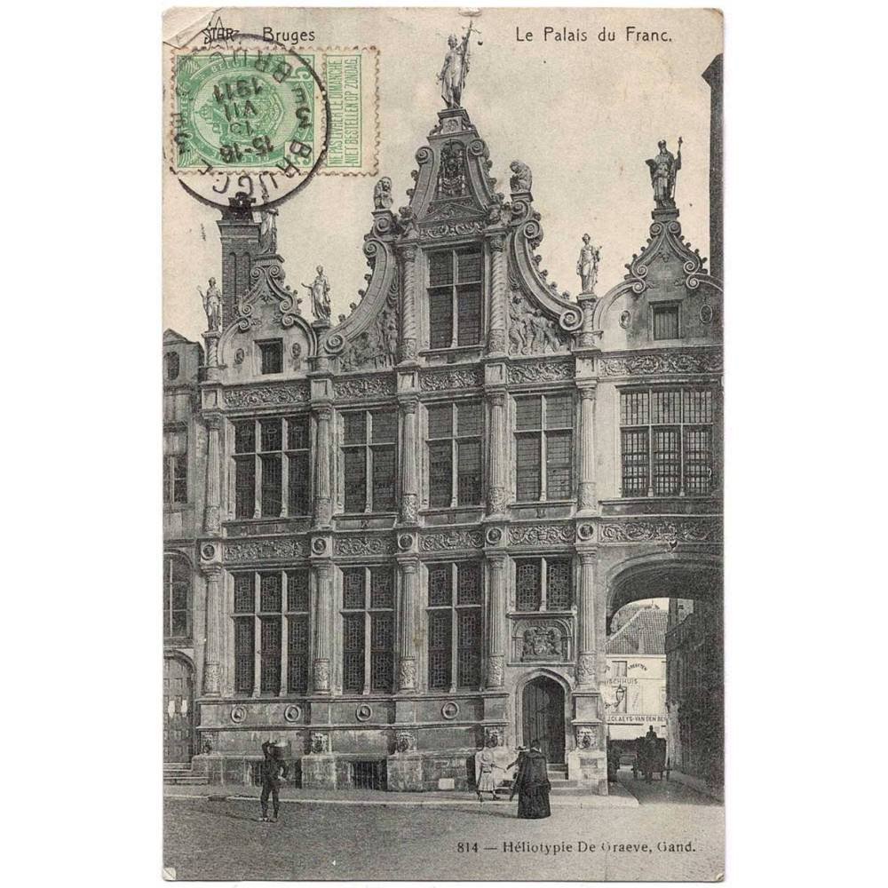 Postal Francia. Bruges. Le Palais du Franc Nº 814
