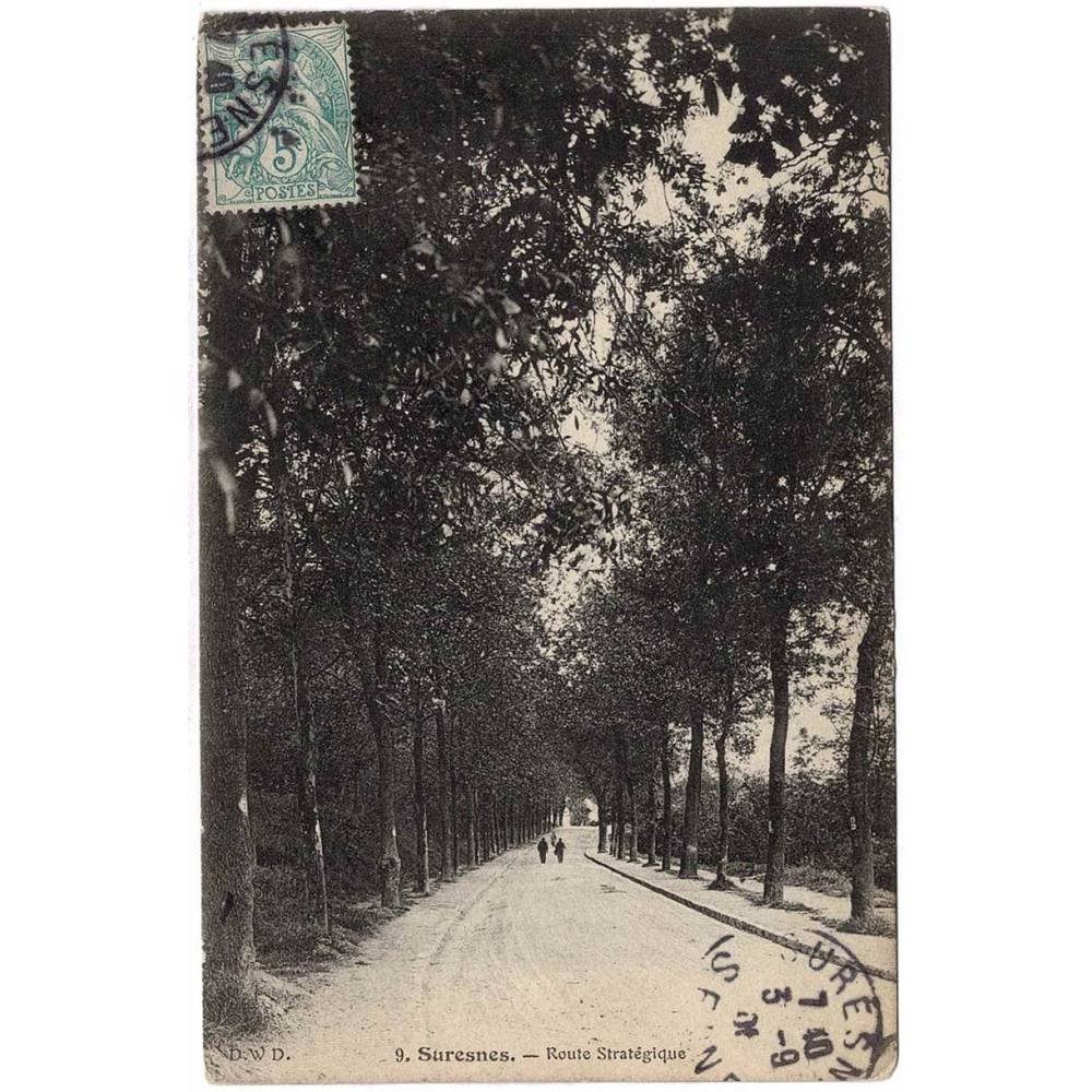 Postal Francia. Suresnes. Route Stratégique Nº 9