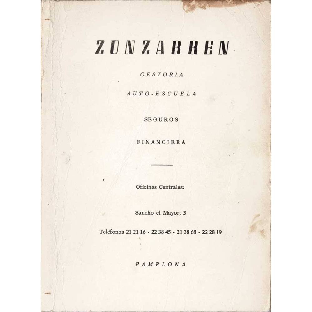 Lecciones programadas de normas y señales de circulación. Zunzarren