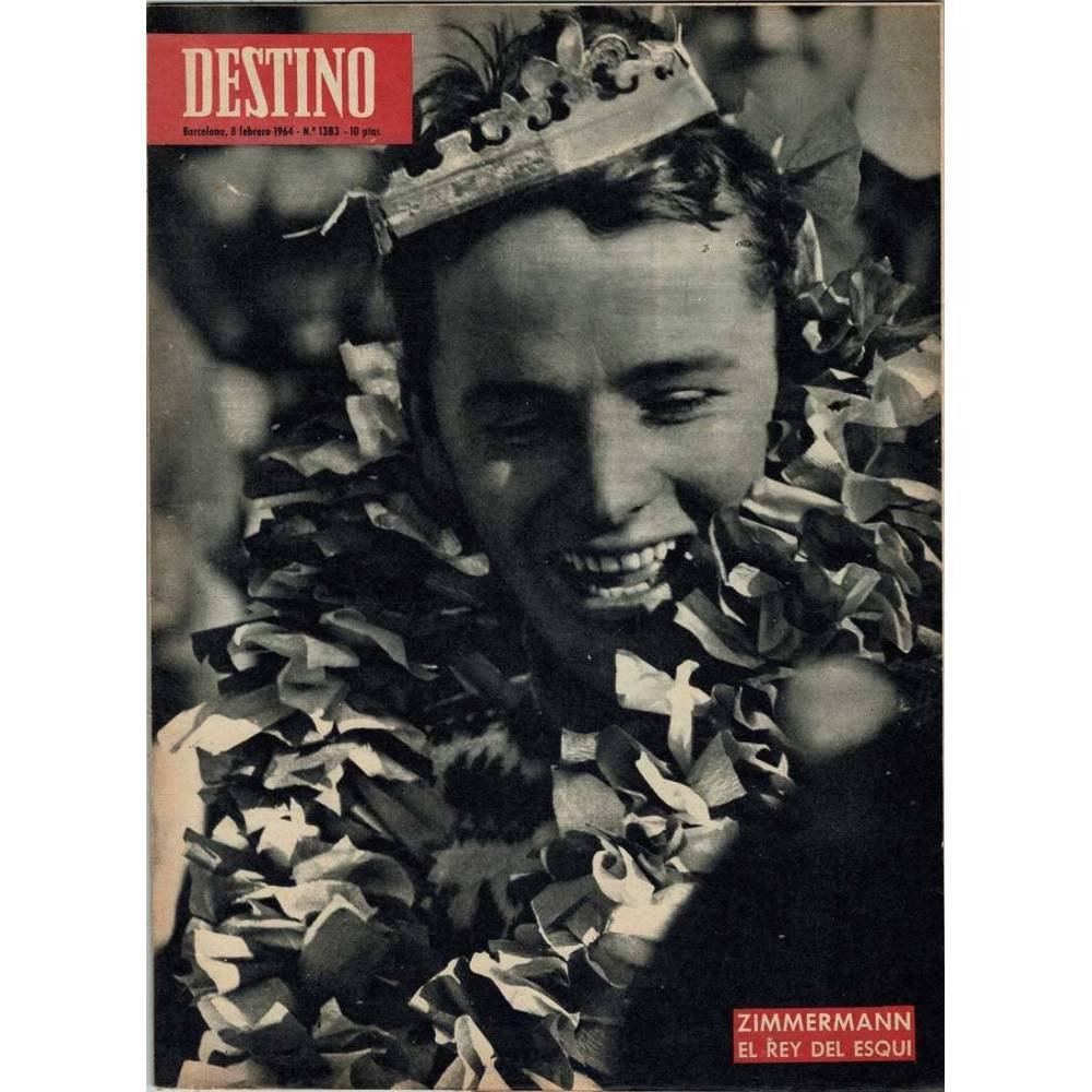 Revista Destino Nº 1383. 8 febrero 1964. Zimmermann, el rey del esquí